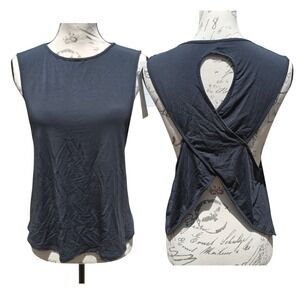Buffbunny Collection‎ -1632 NWT Activewear Tank Top Criss Cross Back XS